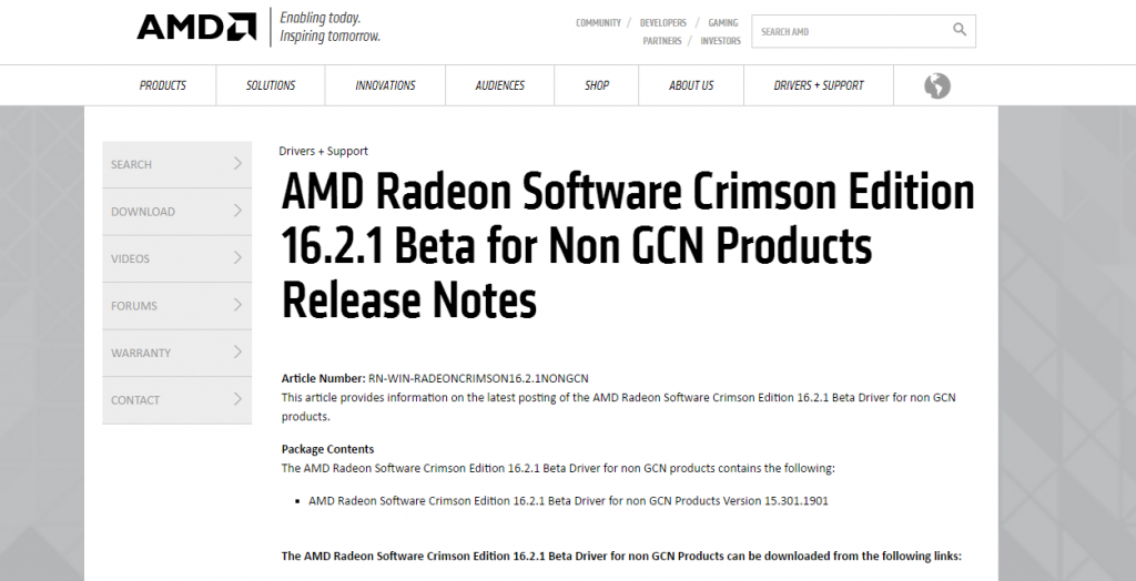 AMD Radeon Crimson Setting