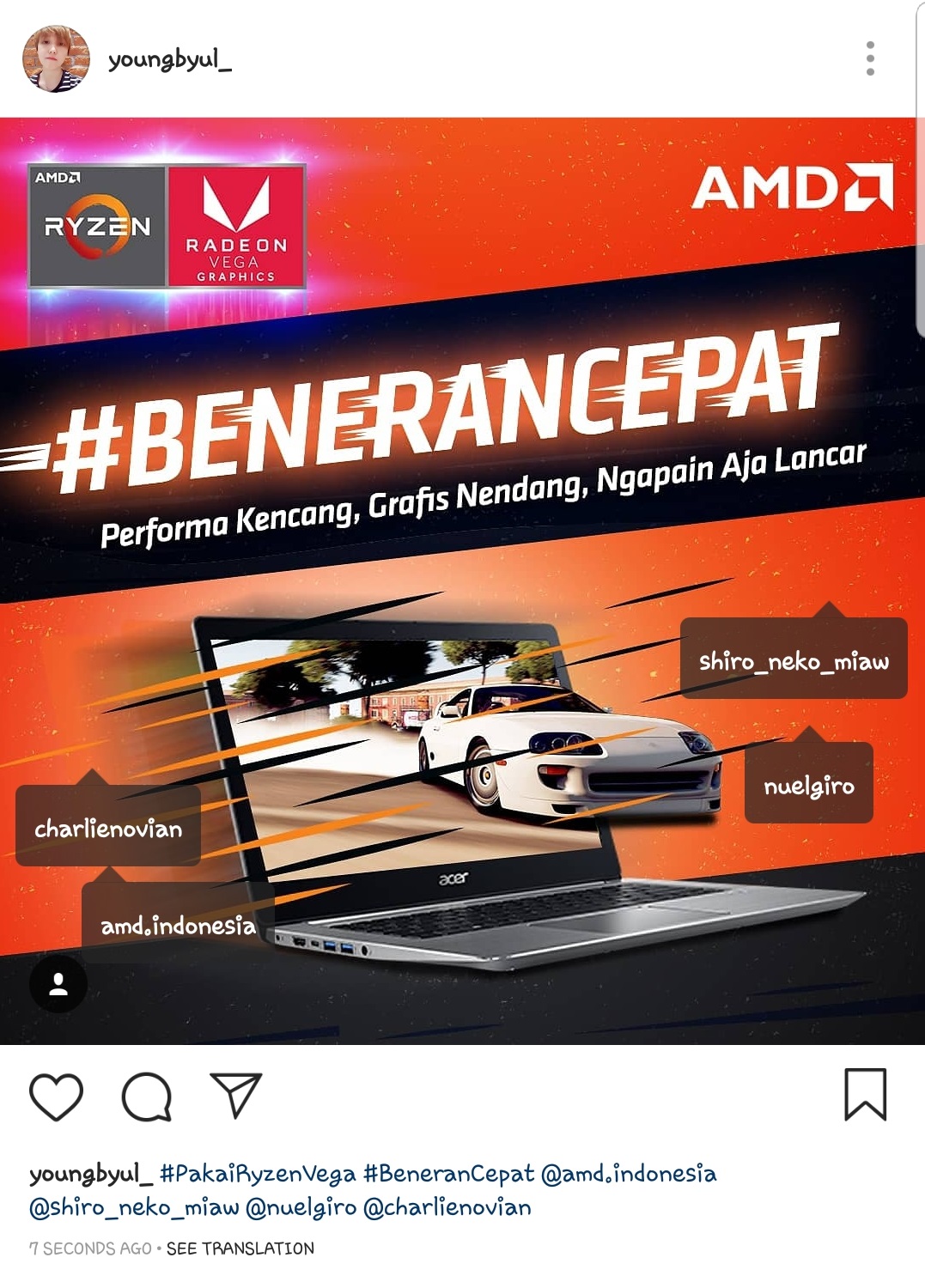 Contoh Upload Instagram #BeneranCepat