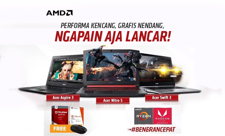 Beli Laptop Acer Bertenaga AMD Ryzen 