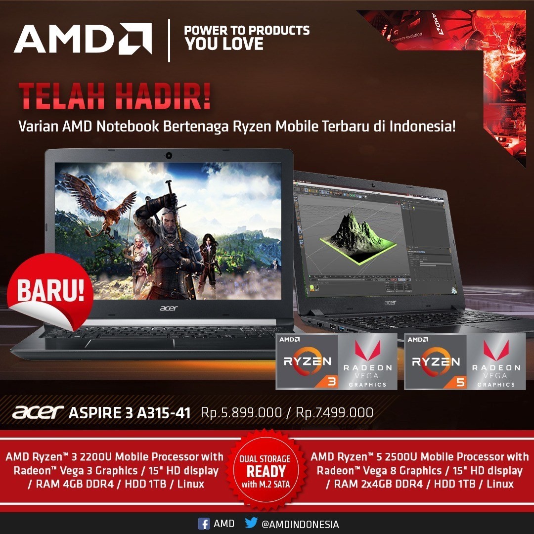 Laptop AMD Ryzen Vega